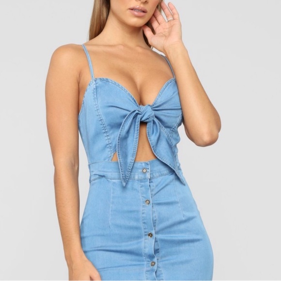 Midi denim dress - Picture 7 of 7